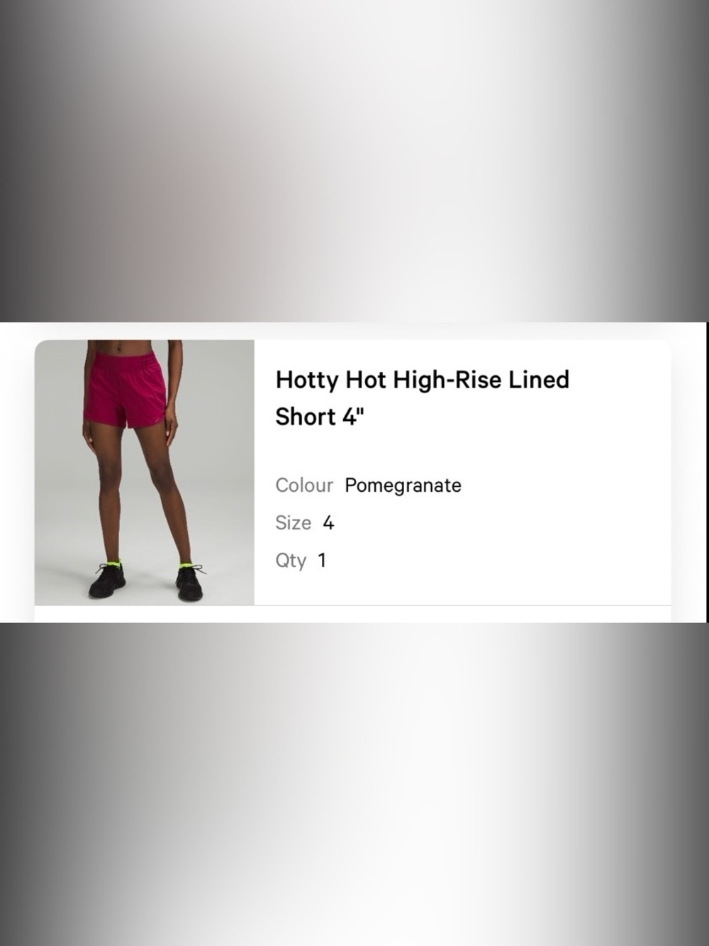 Hotty Hot High Rise Lined Short 4” | Size 4 | Pomegranate
